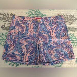 Lilly Pulitzer Pink and Blue Patterned Women's Jayne Shorts